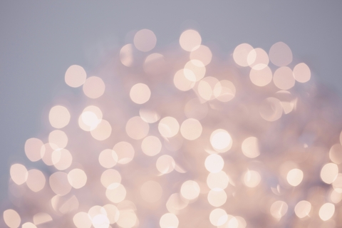 Christmas fairy lights twinkling