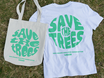 'Save the Trees' tote & t-shirt