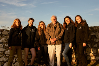 WTSWW team standing with Sir David Attenborough