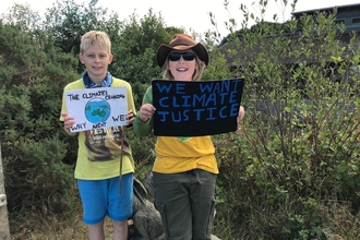 Living Seas Youth Forum members protesting