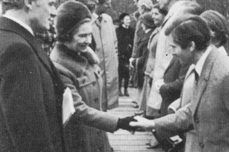 Her Majesty The Queen on a 1976 visit to Norfolk Wildlife Trust
