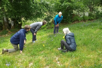 Brecknock staff and volunteers surveying an area