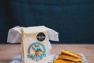 Caws Teifi Cheese award-winning halloumi. 