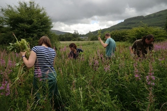 Volunteers at Pwll Waun Cynon