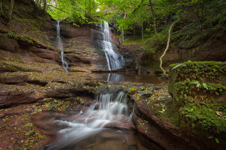 A waterfall. 