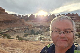 Selfie of Chris outside.