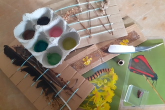 feathers, grasses and scavenger hunt
