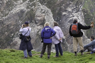 People watching Gannet colony