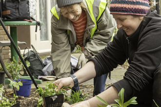 people gardening