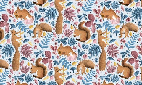 Tahlia's red squirrel pattern.