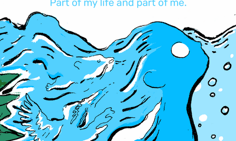 The final panel of our illustrated poem "The River"