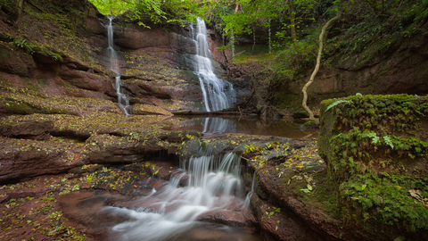 A waterfall. 