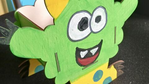 colourful wooden monster