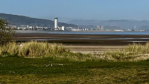 Swansea Bay dunes and low-tide bay