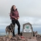 Sarah with her dog on top of Pen y Fan. 