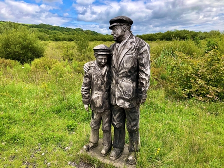 Father and Son sculpture 
