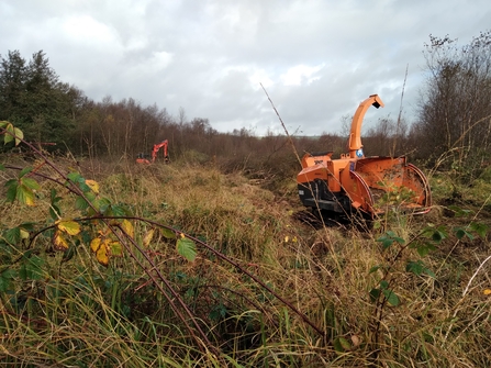 Scrub clearing on Cors Goch bog