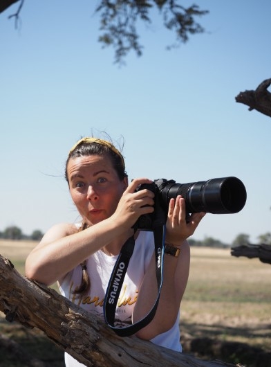 Tesni Ward with her camera.