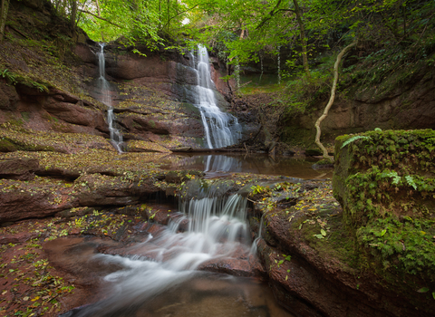 A waterfall. 