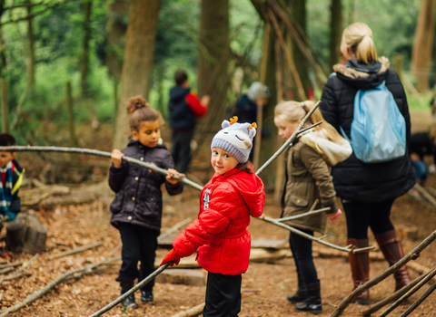 Young people volunteering